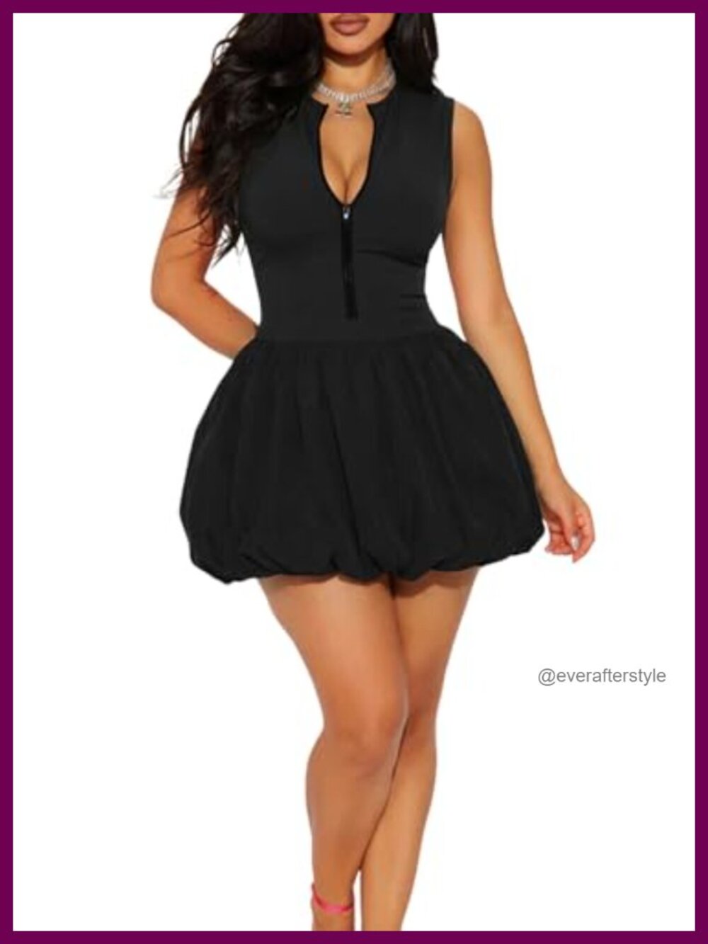 Women's Sleeveless V-Neck Zip Front Mini Romper